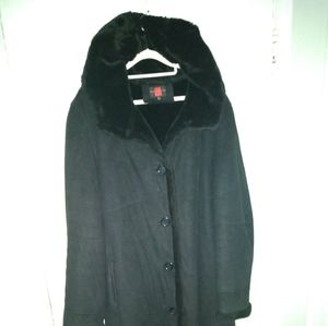 Suede for Hood pea coat jacket